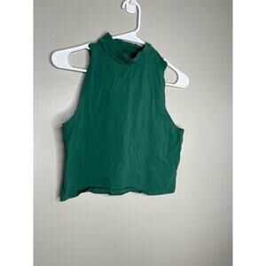 Wild Fable Green High Neck Cropped Womens Aesthetic Tank Top Size Large